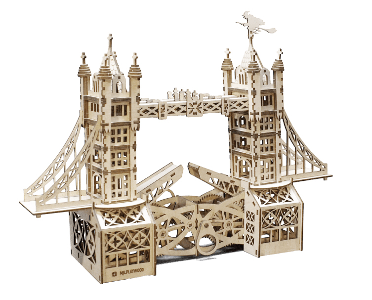 Mr. Playwood 3D Houten Puzzel, Tower Bridge, 10401, 54x36x16cm