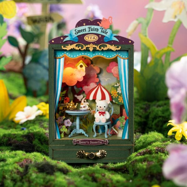 DIY Poppenhuis Bear's Sweetie, Robotime, DS024, 10,4x8,2x17,8cm - Afbeelding 2