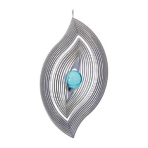 Windspinner, BlinQ Art, Bladvorm, RVS, 735447, 135 x 234 mm, Glaskogel 35 mm