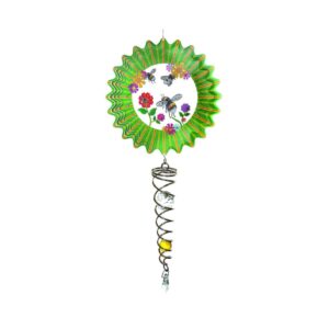 Windspinner, Spin Art, Crystal Bee Artist Crystal Tail, ACT3DBEE, totale lengte 60cm