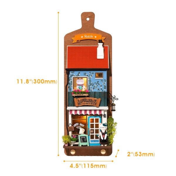 Robotime, DIY Sleutelrekje Aroma Toast Lab met LED Verlichting, DS019, 12x5x30cm - Afbeelding 5