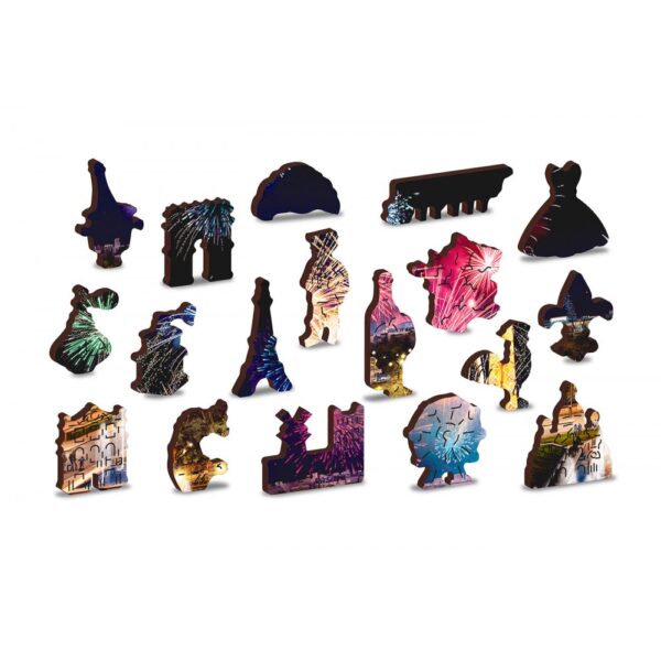 Wooden City 2in1 Houten Legpuzzel, Breakfast in Paris by Night, FR0019XL, 51,9x37,5cm - Afbeelding 5