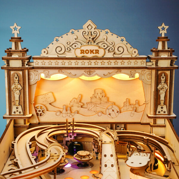 Robotime, 3D Houten Puzzel Flipperkast/Pinball Machine,  EG01, 27,5x47,5x28cm - Afbeelding 11