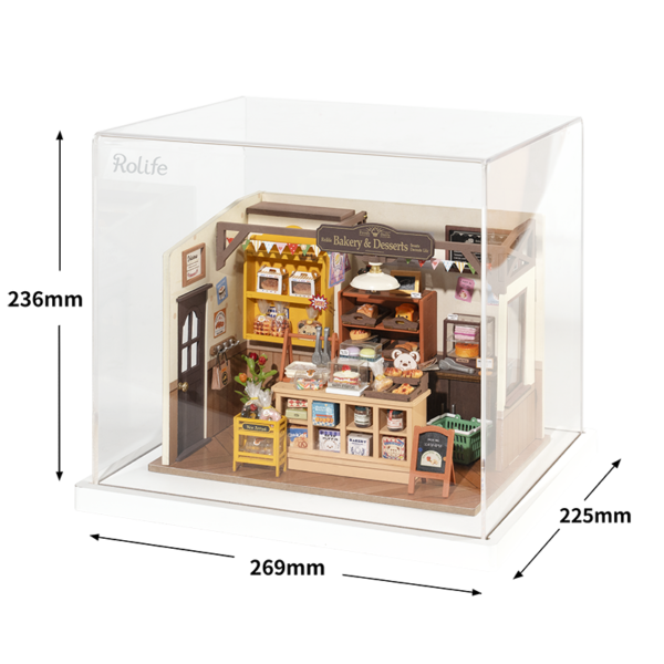 Robotime, DIY Huisje Becka's Baking House met LED verlichting, DG161, 21,5x14,9x15,7cm - Afbeelding 2