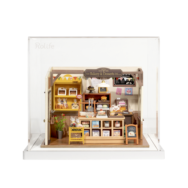 Robotime, DIY Huisje Becka's Baking House met LED verlichting, DG161, 21,5x14,9x15,7cm - Afbeelding 3