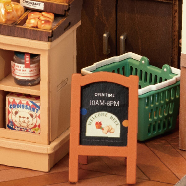 Robotime, DIY Huisje Becka's Baking House met LED verlichting, DG161, 21,5x14,9x15,7cm - Afbeelding 7