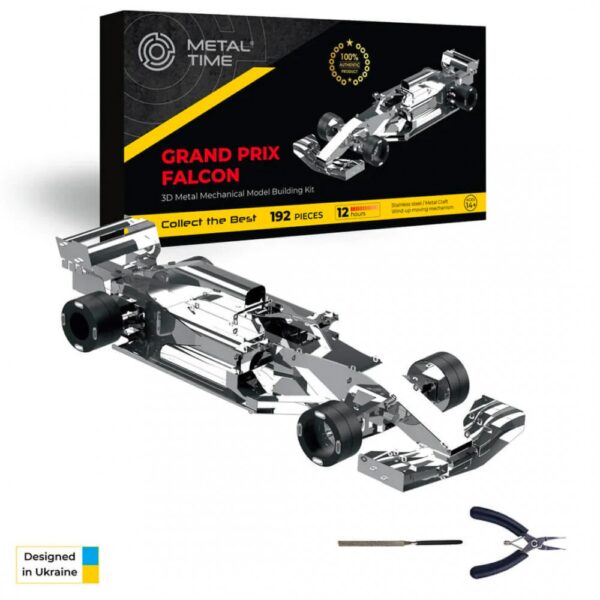 3D Metalen Bouwpakket, Grand Prix Falcon, Metal Time, MT035, 28,5x10,3x5,3cm - Afbeelding 2