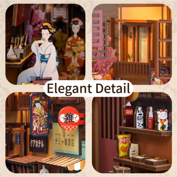 Tonecheer, DIY Book Nook, The Japanese Grocery Store, TQ109, 18,2x8x24,5cm - Afbeelding 6