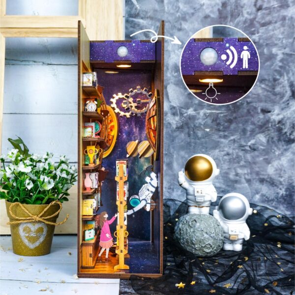 Tonecheer, DIY Book Nook, Interstellar Bookend, TQ110, 18,2x8x24,5cm - Afbeelding 5