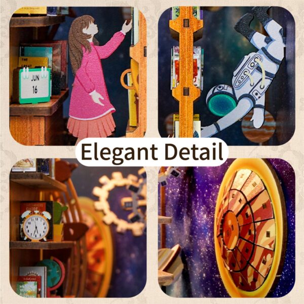 Tonecheer, DIY Book Nook, Interstellar Bookend, TQ110, 18,2x8x24,5cm - Afbeelding 7