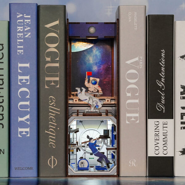 Tonecheer, DIY Book Nook, Space Station Bookend, TQ124, 18x8x24,5cm - Afbeelding 9