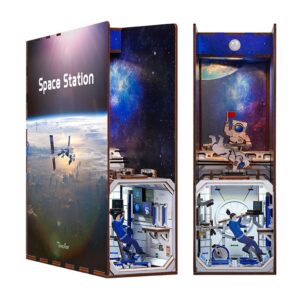 Tonecheer, DIY Book Nook, Space Station Bookend, TQ124, 18x8x24,5cm