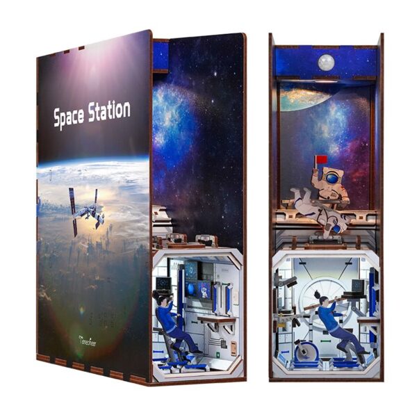 Tonecheer, DIY Book Nook, Space Station Bookend, TQ124, 18x8x24,5cm