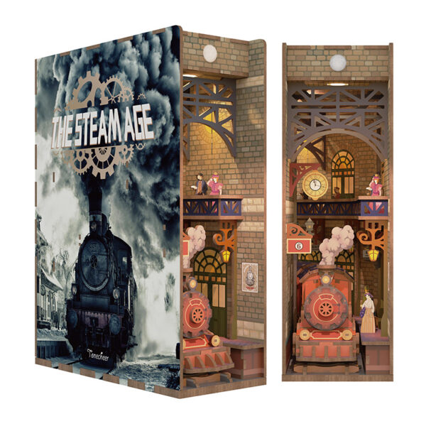 Tonecheer, DIY Book Nook, The Steam Age Bookend, TQ125, 18x8x24,5cm