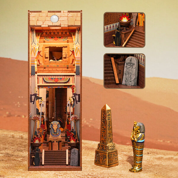 Tonecheer, DIY Book Nook, Adventure in Egypt Bookend, TQ127, 18,2x8x24,5cm - Afbeelding 13