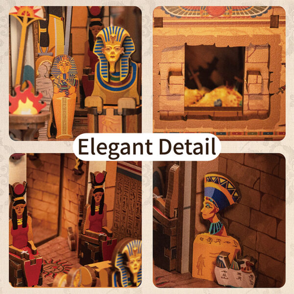 Tonecheer, DIY Book Nook, Adventure in Egypt Bookend, TQ127, 18,2x8x24,5cm - Afbeelding 8