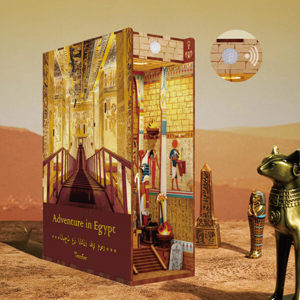 Tonecheer, DIY Book Nook, Adventure in Egypt Bookend, TQ127, 18,2x8x24,5cm - Afbeelding 11