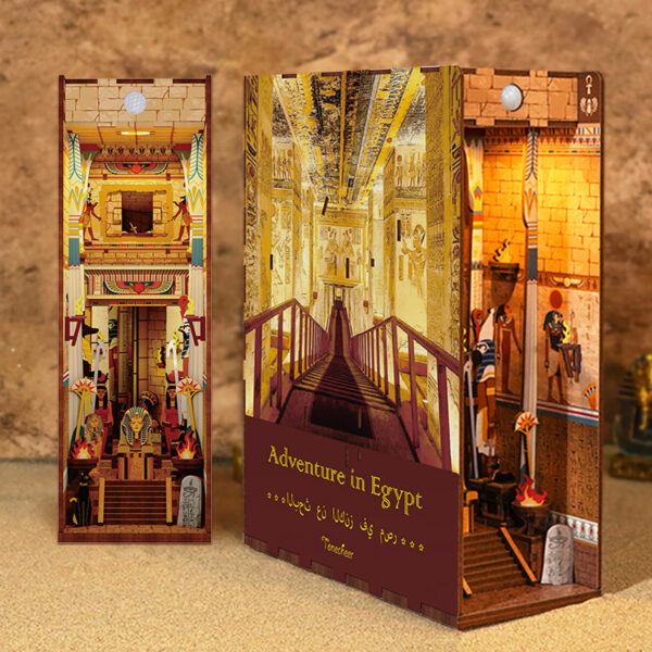 Tonecheer, DIY Book Nook, Adventure in Egypt Bookend, TQ127, 18,2x8x24,5cm - Afbeelding 12