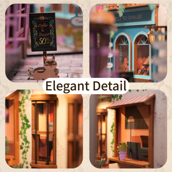 Tonecheer, DIY Book Nook, Island of Love, TQ105, 18,2x8x24,5cm - Afbeelding 11