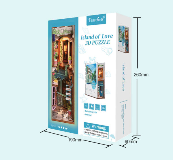 Tonecheer, DIY Book Nook, Island of Love, TQ105, 18,2x8x24,5cm - Afbeelding 12