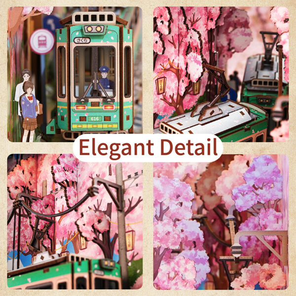 Tonecheer, DIY Book Nook, Sakura's Travel Bookend, TQ119, 18x8x24,5cm - Afbeelding 5
