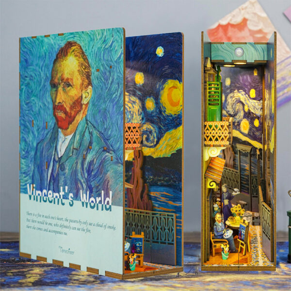 DIY Book Nook Boekensteun Vincent's World, Tone-Cheer, TQ113, 18x8x24,5cm - Afbeelding 6