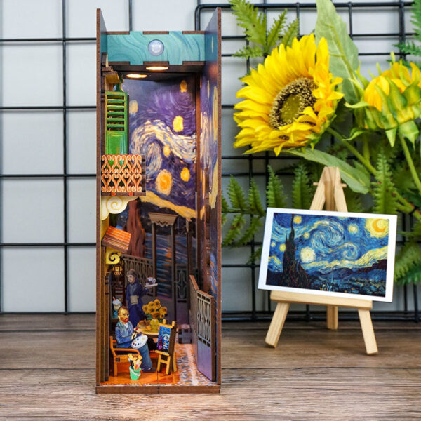 DIY Book Nook Boekensteun Vincent's World, Tone-Cheer, TQ113, 18x8x24,5cm - Afbeelding 7