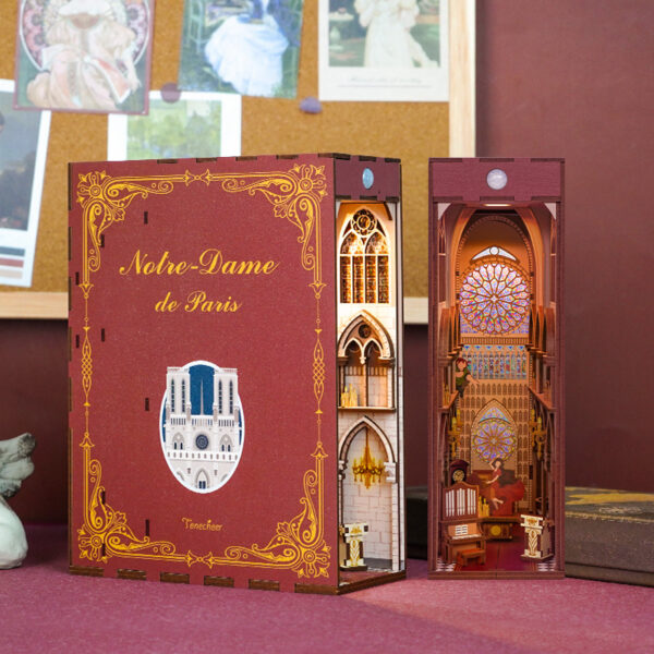 DIY Book Nook Boekensteun Notre Dame de Paris, Tone-Cheer, TQ120, 18x8x24,5cm - Afbeelding 6