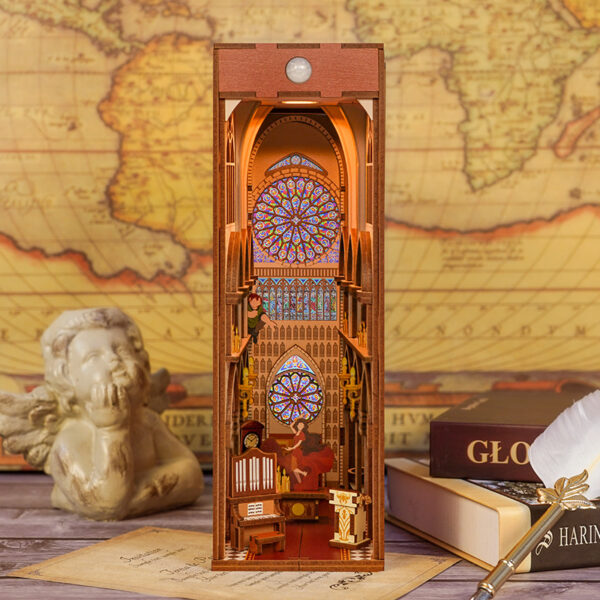 DIY Book Nook Boekensteun Notre Dame de Paris, Tone-Cheer, TQ120, 18x8x24,5cm - Afbeelding 8