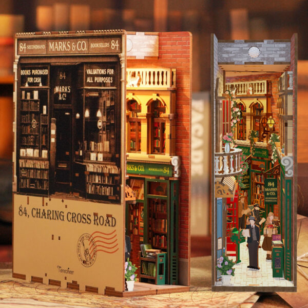 DIY Book Nook Boekensteun 84 Charing Cross Road, Tone-Cheer, TQ114, 18 x 8 x 24,5 cm - Afbeelding 4