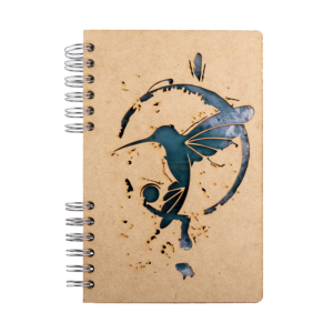 Duurzaam Houten Notitieboek – KOMONI – Kolibri Inkt – Hummingbird – Gerecycled papier – Navulbaar – KOLI