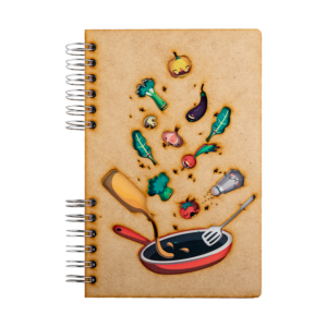 Duurzaam Houten Notitieboek – KOMONI – Ingrediënten – Gerecycled papier –  Navulbaar – ING