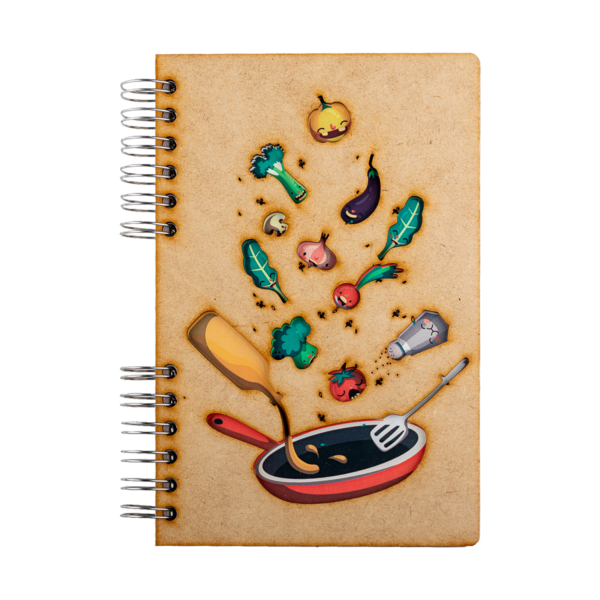 Duurzaam Houten Notitieboek – KOMONI – Ingrediënten – Gerecycled papier –  Navulbaar – ING