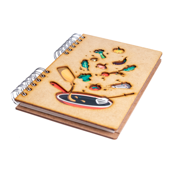 Duurzaam Houten Notitieboek – KOMONI – Ingrediënten – Gerecycled papier –  Navulbaar – ING - Afbeelding 2