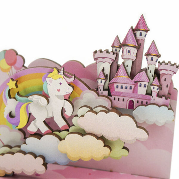 DIY Houten Puzzel Kalender, Happiness Castle, Tone-Cheer, TQ009, 13,4x8,9x10,4cm - Afbeelding 2
