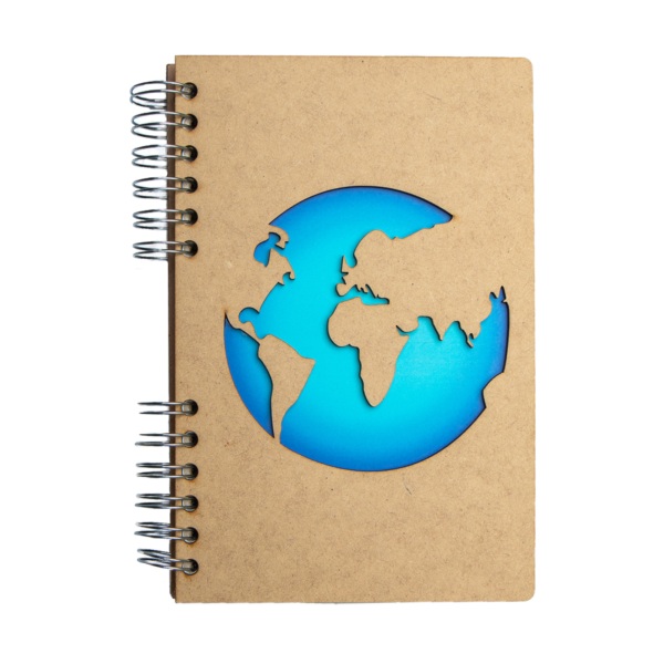 Duurzaam Houten Notitieboek – KOMONI – World – Gerecycled papier – Navulbaar – WER