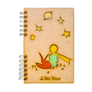 Duurzaam Houten Notitieboek – KOMONI – Le Petit Prince - Star – Gerecycled papier –  LPP-STAR