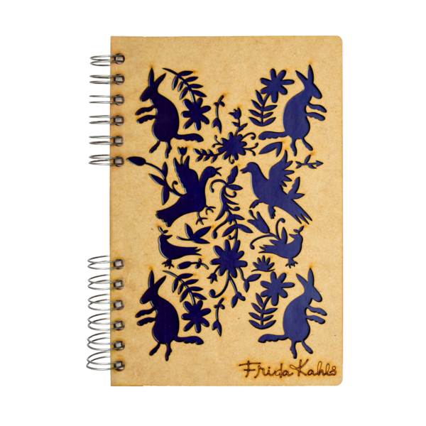 Duurzaam Houten Notitieboek – KOMONI – Frida Bird – Gerecycled papier –  Navulbaar – FRI-BIRDS