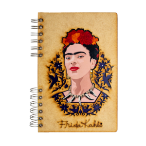 Duurzaam Houten Notitieboek – KOMONI – Frida Face – Gerecycled papier –  Navulbaar – FRI-FACE