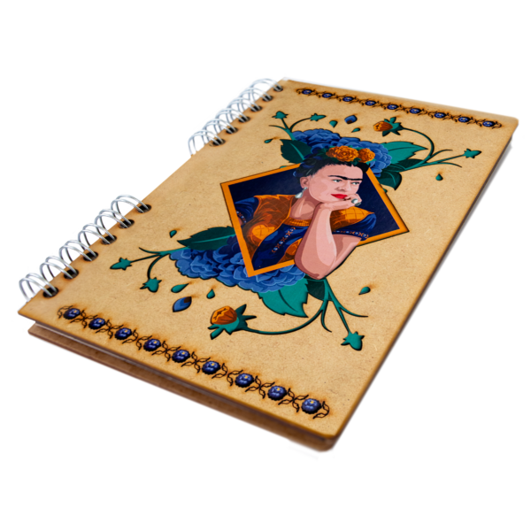 Duurzaam Houten Notitieboek – KOMONI – Frida Elbow – Gerecycled papier –  Navulbaar –  FRI-ELBOW - Afbeelding 2
