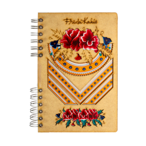 Duurzaam Houten Notitieboek – KOMONI – Frida Borders – Gerecycled papier –  Navulbaar – FRI-BOR