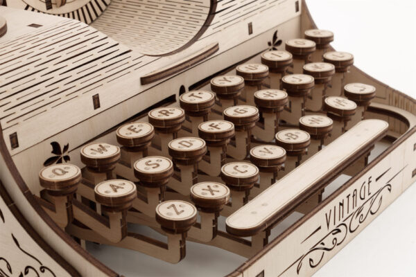 Eco Wood Art (EWA) 3D Houten Puzzel Vintage Typewriter, 465, 27x23,2x14,6CM - Afbeelding 7