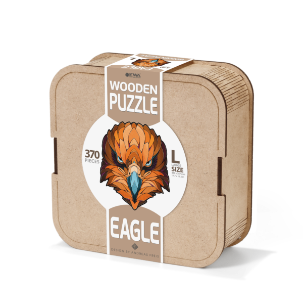 Eco Wood Art (EWA) Houten Legpuzzel Eagle, Size L, 3519, 44,9x38,7x0,4cm - Afbeelding 2
