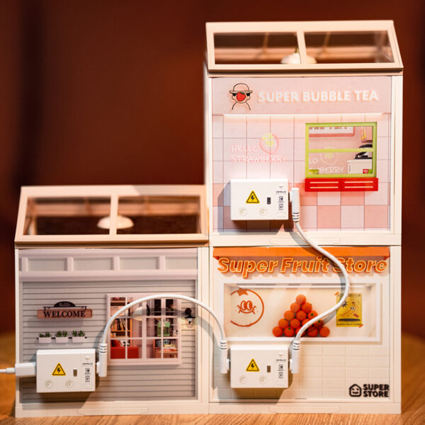 Robotime, DIY Huisje Super Creator Cozy Living Lounge,  DW007, 16,3x16,3x15,2cm - Afbeelding 10