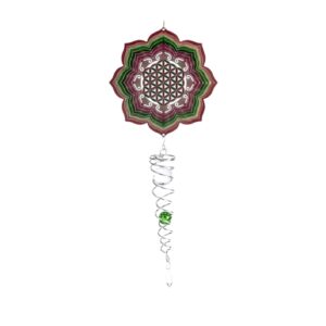 Windspinner, Spin Art, Flower Of Life Artist Crystal Tail, ACTFOL, totale lengte 60cm