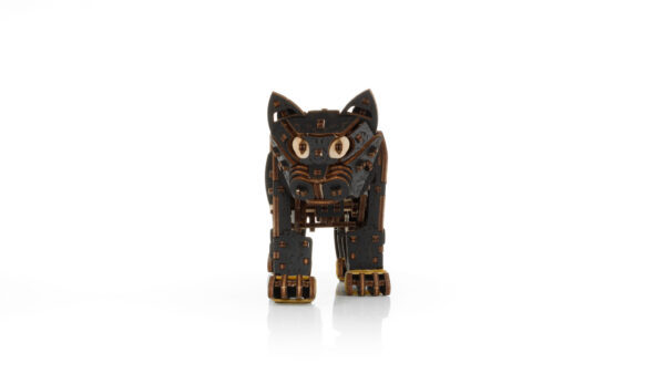 Eco Wood Art (EWA) DIY 3D Mechanische Houten Puzzel, Kitten Black, 3854, 35,1x8,4x14,5 - Afbeelding 2