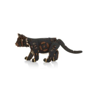 Eco Wood Art (EWA) DIY 3D Mechanische Houten Puzzel, Kitten Black, 3854, 35,1x8,4x14,5