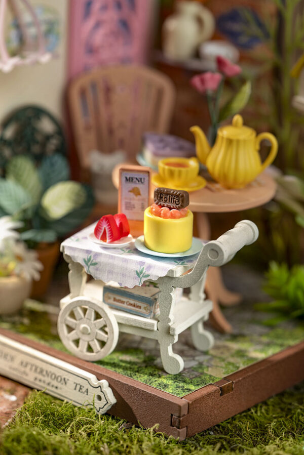Robotime, DIY Huisje Fancy Tea Yard,  DS038, 11x10x10,5cm - Afbeelding 8