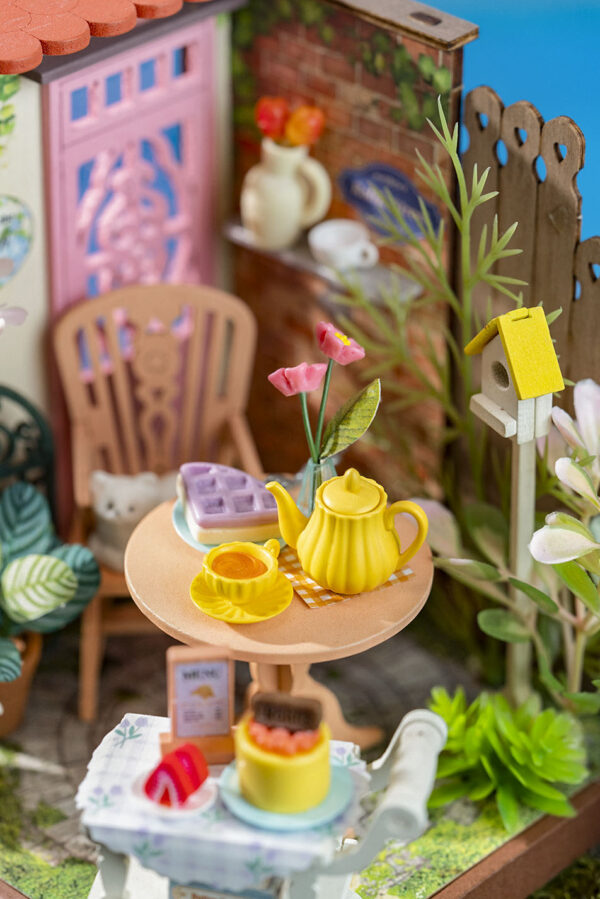 Robotime, DIY Huisje Fancy Tea Yard,  DS038, 11x10x10,5cm - Afbeelding 3