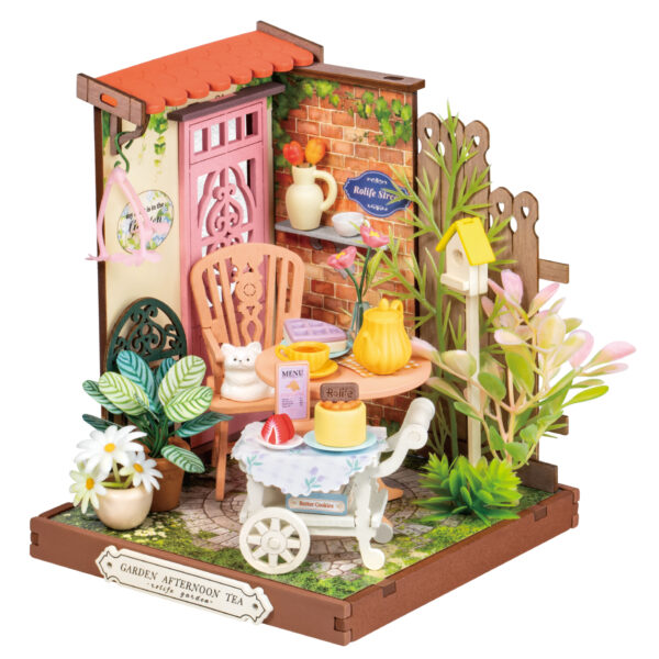 Robotime, DIY Huisje Fancy Tea Yard,  DS038, 11x10x10,5cm